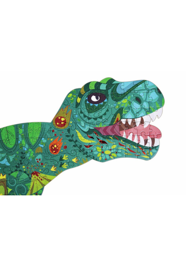 Puzzle de Suelo Brillante de Dinosaurios - 200 pzs HAPE