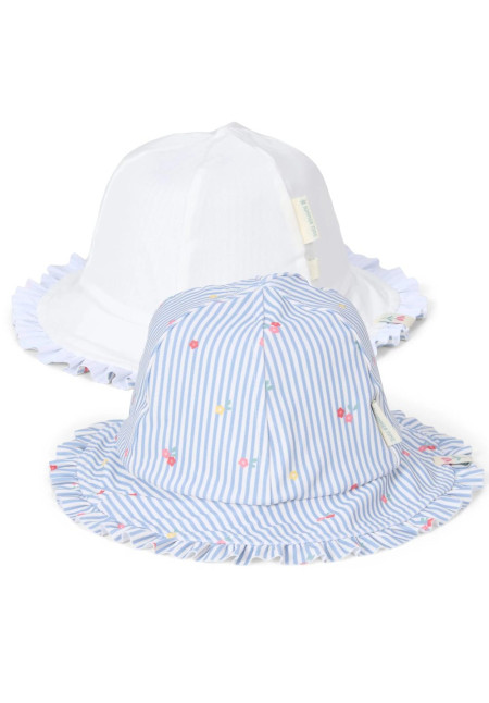 Gorro reversible Sunny Flowers azul LITTLE DUTCH Gorro reversible Sunny Flowers azul LITTLE DUTCH
