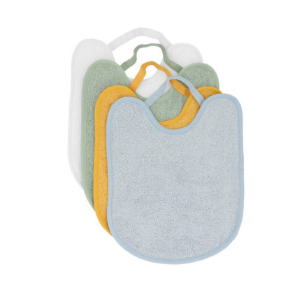 Pack 4 Baberos Rizo Blue/Mustard/Sage/Ivory TUTETE