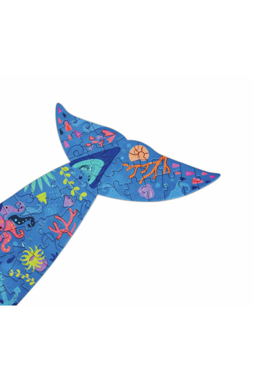 Puzzle de Suelo Brillante de Ballena - 200 pzs HAPE Puzzle de Suelo Brillante de Ballena - 200 pzs HAPE