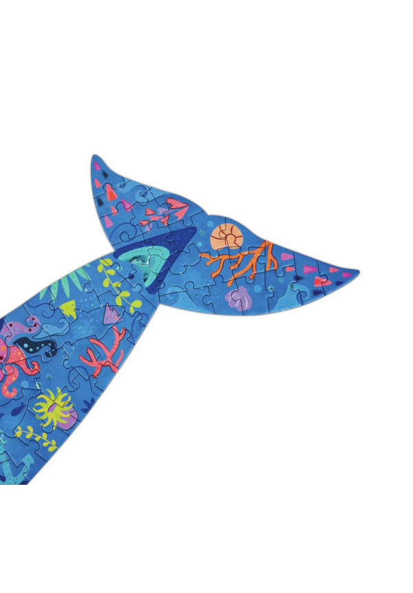 Puzzle de Suelo Brillante de Ballena - 200 pzs HAPE