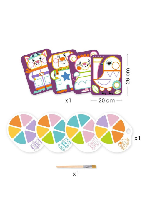 Pintura con paleta Los mofletudos DJECO