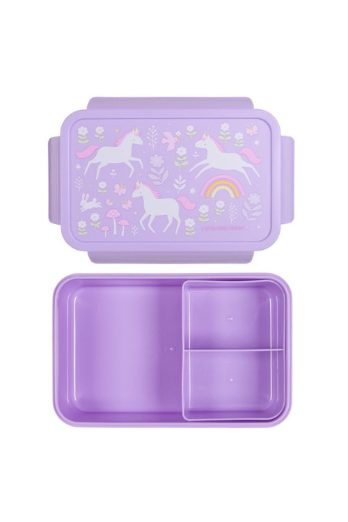 Caja almuerzo bento Unicornios A LITTLE LOVELY COMPANY