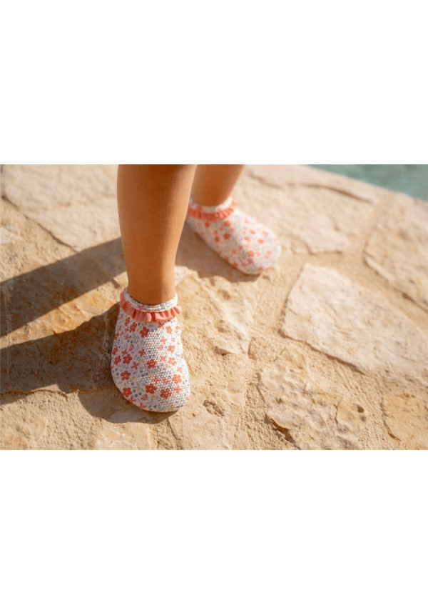 Zapatillas antideslizantes flowers LITTLE DUTCH