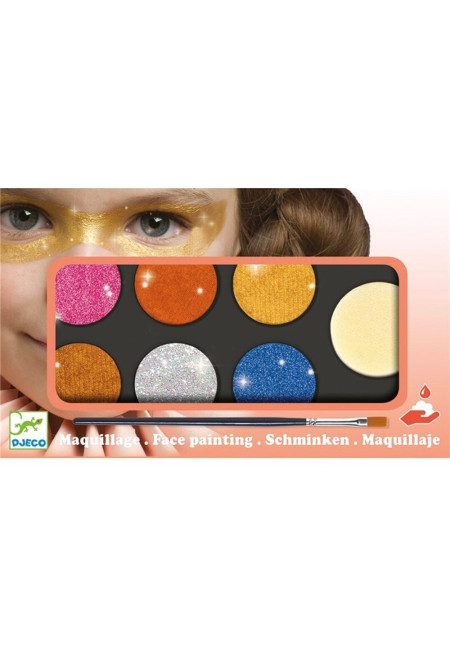 Maquillaje paleta 6 colores metal DJECO Maquillaje paleta 6 colores metal DJECO