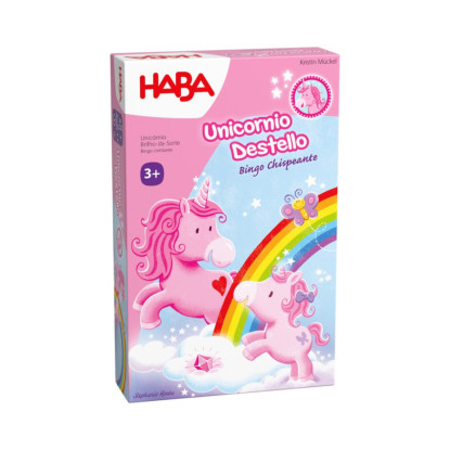 Unicornio Destello Bingo chispeante HABA Unicornio Destello Bingo chispeante HABA