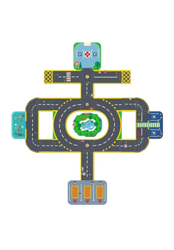 CRAZY MOTORS Puzzle Up City-Gigante - 33 pcs  DJECO