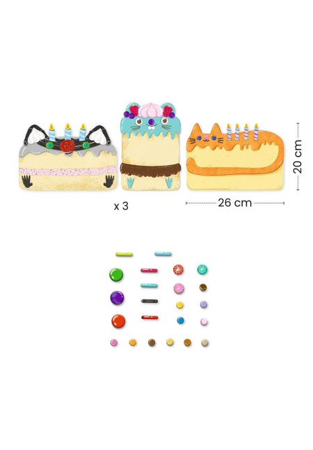 Collage pegatinas tartas y golosinas DJECO 
