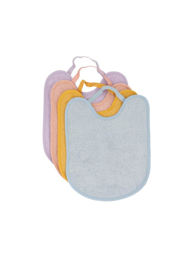 Pack 4 Baberos Rizo Blue/Mustard/Rosa/Malva TUTETE