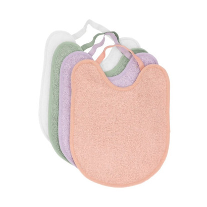 Pack 4 Baberos Rizo Rosa/Malva/Sage/Ivory TUTETE