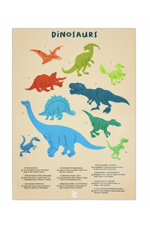 Puzzle de Suelo Brillante de Dinosaurios - 200 pzs HAPE Puzzle de Suelo Brillante de Dinosaurios - 200 pzs HAPE