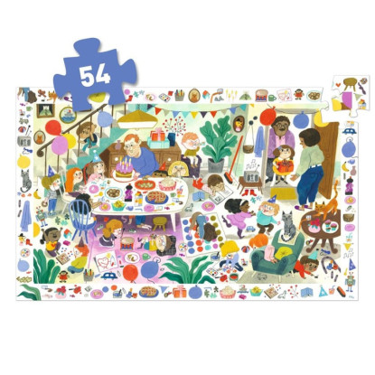 Puzzle Observación Fiesta de cumpleaños DJECO