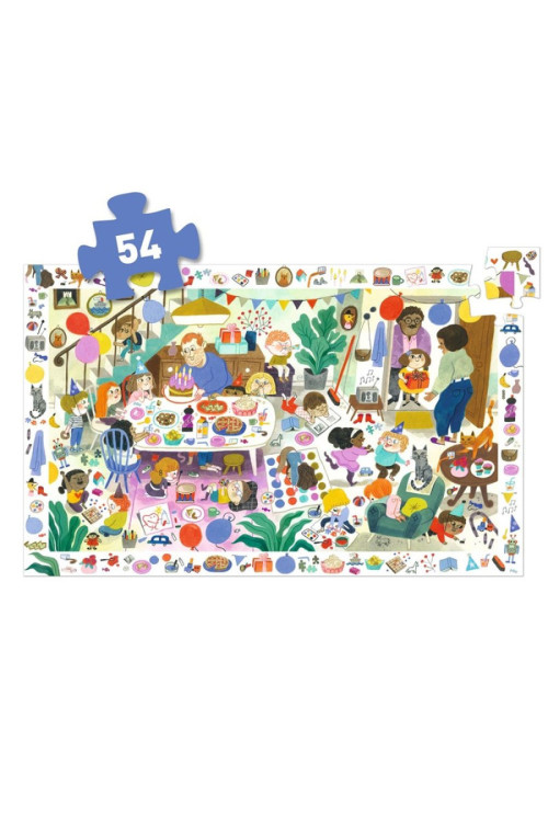 Puzzle Observación Fiesta de cumpleaños DJECO