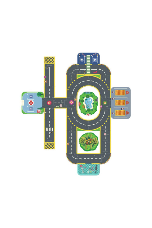 CRAZY MOTORS Puzzle Up City-Gigante - 33 pcs  DJECO CRAZY MOTORS Puzzle Up City-Gigante - 33 pcs  DJECO