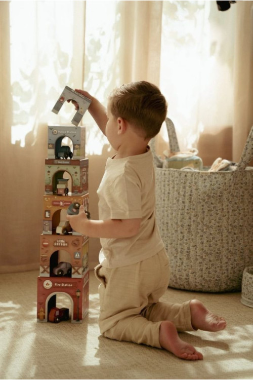 Torre encajable ciudad con coches LITTLE DUTCH