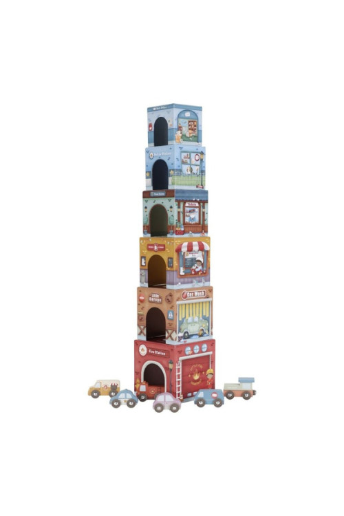 Torre encajable ciudad con coches LITTLE DUTCH