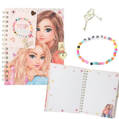 Diario con candado y pulsera Top Model BY DEPESCHE