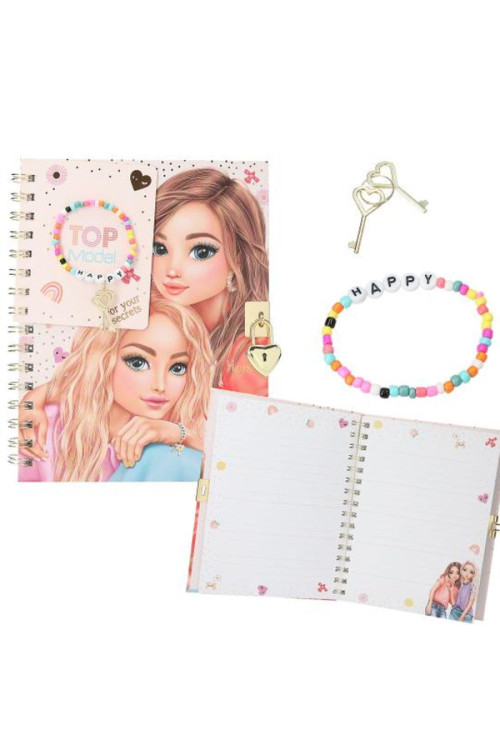 Diario con candado y pulsera Top Model BY DEPESCHE