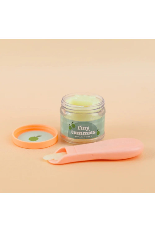 Potito y cuchara para muñecos  Manzana TINY HARLOW