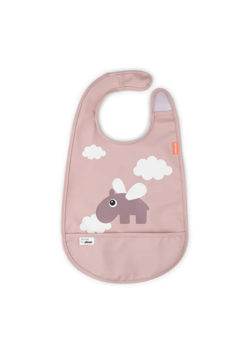 Babero con velcro nubes felices polvo DONE BY DEER