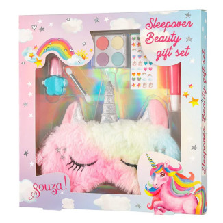 Set de maquillaje + mascarilla para dormir de unicornio SOUZA