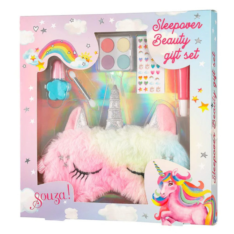Set de maquillaje + mascarilla para dormir de unicornio SOUZA