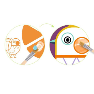 Pintura con paleta Los mofletudos DJECO