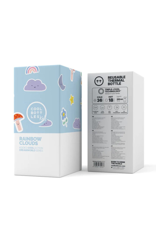 The Kiddie Bottle - Rainbow Clouds 350ml COOL BOTTLES