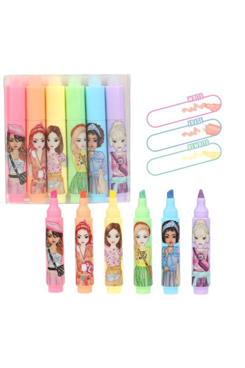 Rotuladores mini fluorescentes borrables Top Model BY DEPESCHE