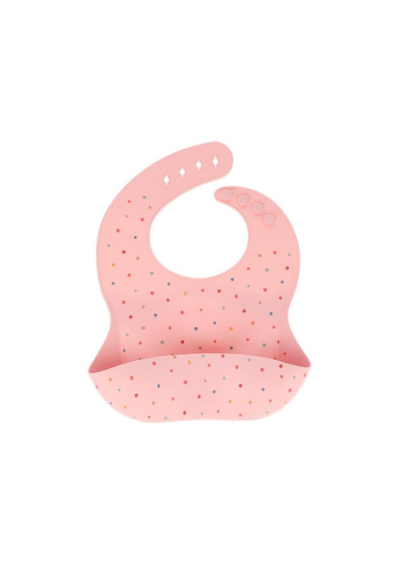 Babero silicona Dots pink TUTETE