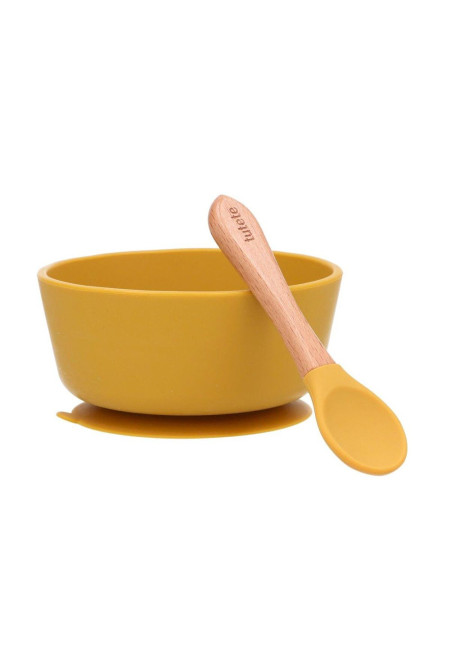 Bol con ventosa + cuchara mostaza Bol con ventosa + cuchara mostaza