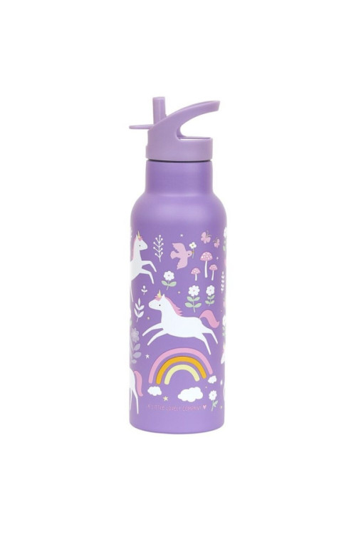 Botella acero 500ml Unicornios A LITTLE LOVELY COMPANY