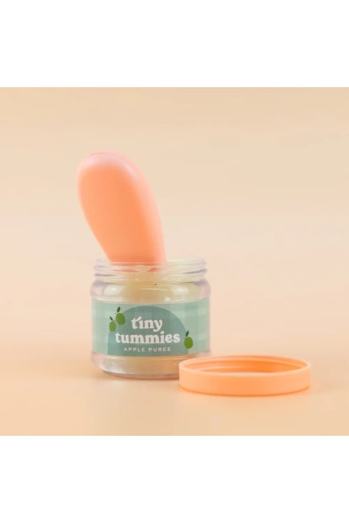 Potito y cuchara para muñecos  Manzana TINY HARLOW