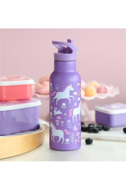 Botella acero 500ml Unicornios A LITTLE LOVELY COMPANY
