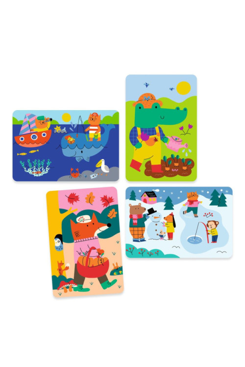 Colorear con agua 4 temporadas DJECO