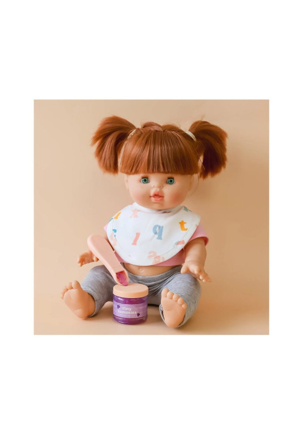 Potito y cuchara para muñecos  Manzana TINY HARLOW