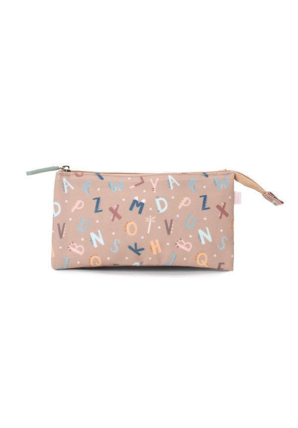 Estuche 3 Compartimentos Funny Letters TUTETE