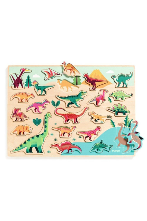 Encajable puzzlo dino DJECO