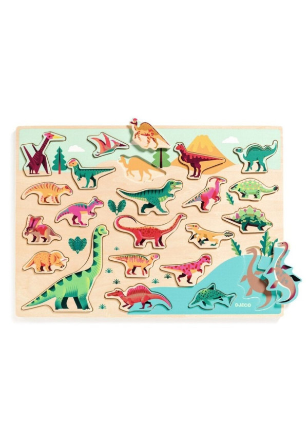 Encajable puzzlo dino DJECO