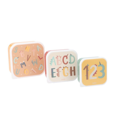 3 Cajas Almuerzo Funny Letters TUTETE