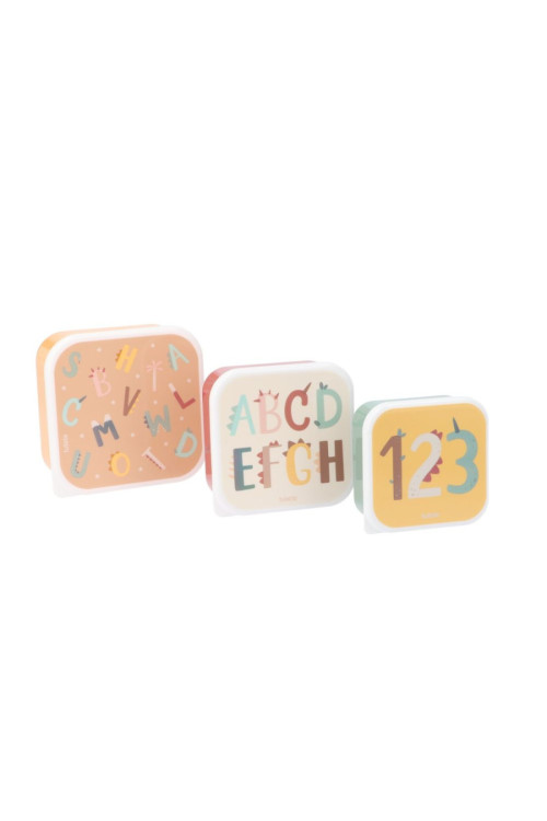 3 Cajas Almuerzo Funny Letters TUTETE