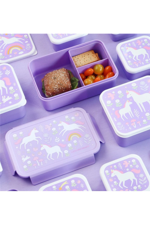 Caja almuerzo bento Unicornios A LITTLE LOVELY COMPANY