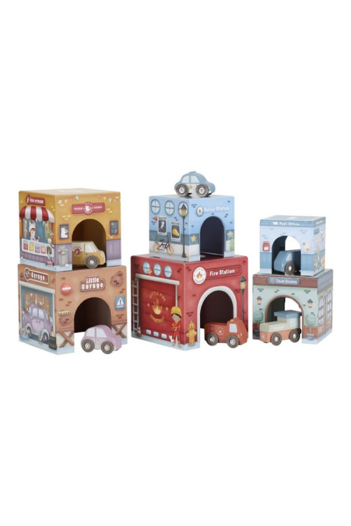 Torre encajable ciudad con coches LITTLE DUTCH