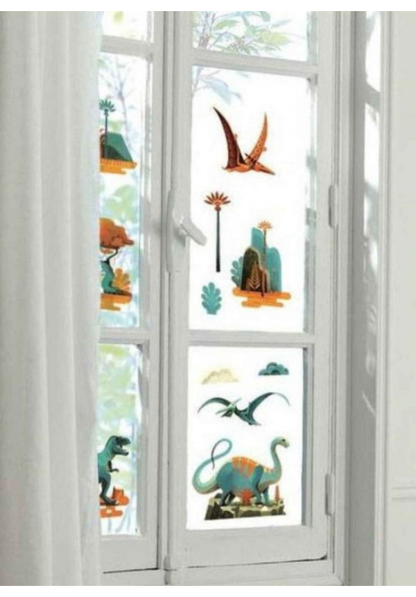Stickers ventana Dinosaurios DJECO