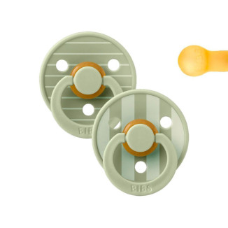 2 Chupetes BIBS Studio Colour Round Pin Sage Mix BIBS