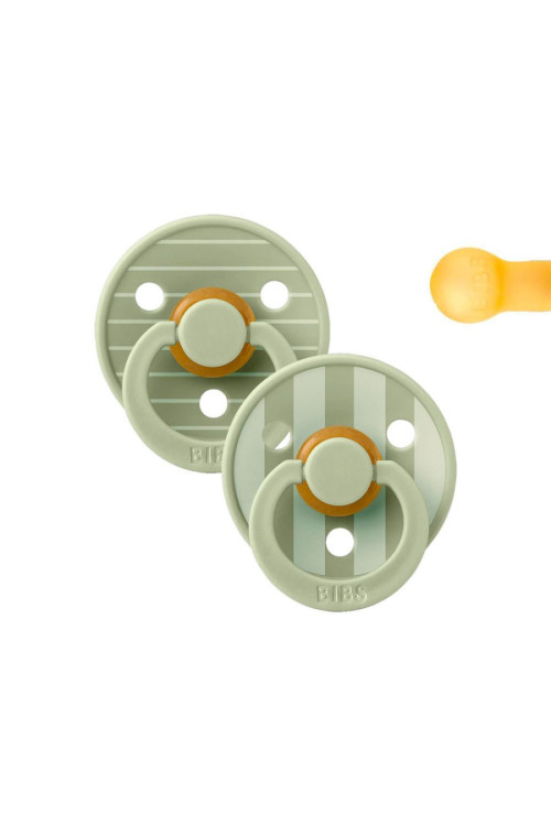 2 Chupetes BIBS Studio Colour Round Pin Sage Mix BIBS