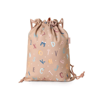Mochila saco tela Funny Letters TUTETE