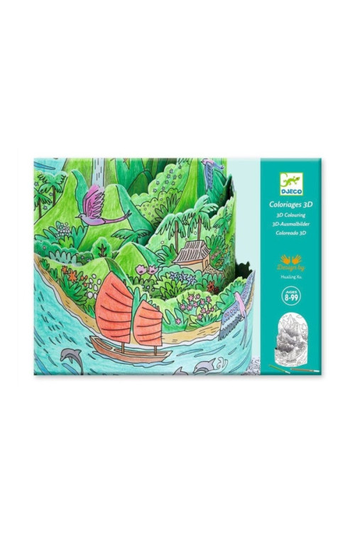 Colorear Diorama En la cima de la isla DJECO