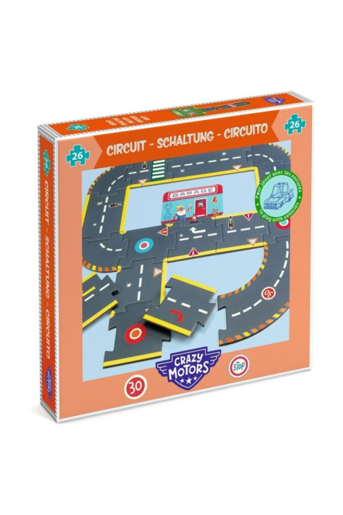 Crazy Motors Circuito de la ciudad - rompecabezas gigante - 26 pcs DJECO