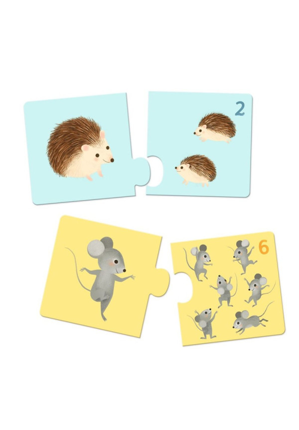 Puzzle duo baby animals DJECO